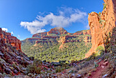 View of Bear Mountain from Fay Canyon in Sedona, Arizona, United States of America, North America