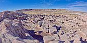 A field of hoodoos along the Red Basin Trail called Pharaoh's Garden, Petrified Forest National Park, Arizona, United States of America, North America