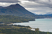 Mountain over Skilak Lake, near Cooper Landing, Kenai Peninsula, Alaska, United States of America, North America