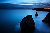 Freshwater Bay in der Abenddämmerung, Isle of Wight, England, Vereinigtes Königreich, Europa