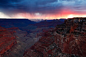 Gewitter über dem Südrand, von Cape Royal, Nordrand, Grand Canyon, Grand Canyon National Park, UNESCO Weltkulturerbe, Arizona, Vereinigte Staaten von Amerika, Nordamerika