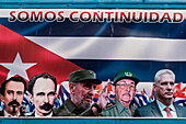 The leaders and intellectual fathers of the Cuban Revolution, Havana Harbour, Cuba, West Indies, Caribbean, Central America