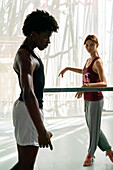 Dancers in rehearsal class of the Mi Compania Ballet Company, Havana, Cuba, West Indies, Caribbean, Central America