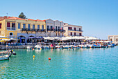 Venezianischer Hafen, Rethymno, Kreta, Griechische Inseln, Griechenland, Europa