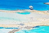 Balos beach, Gramvousa Peninsula, Chania, Crete, Greek Islands, Greece, Europe