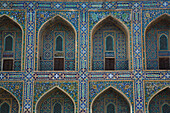 Exterior Rooms, Tilla-Kari Madrassah, completed 1660, Registan Square, UNESCO World Heritage Site, Samarkand, Uzbekistan, Central Asia, Asia