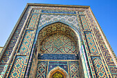 Entrance Gateway, Shah-I-Zinda, UNESCO World Heritage Site, Samarkand, Uzbekistan, Central Asia, Asia