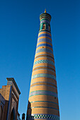Islamisches Khoja-Minarett, Ichon Qala (Itchan Kala), UNESCO-Welterbe, Chiwa, Usbekistan, Zentralasien, Asien