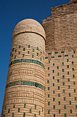 Dekorative Gestaltung, Außenmauern des Tosh Havli-Palastes, Ichon Qala (Itchan Kala), UNESCO-Welterbe, Chiwa, Usbekistan, Zentralasien, Asien