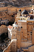 Mar Saba, eines der ältesten kontinuierlich bewohnten Klöster der Welt, östliche Judäische Wüste, Israel, Naher Osten