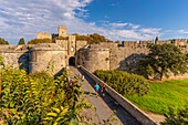 View of Gate of Amboise, Old Rhodes Town, UNESCO World Heritage Site, Rhodes, Dodecanese, Greek Islands, Greece, Europe