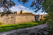 View of Gate of Amboise, Old Rhodes Town, UNESCO World Heritage Site, Rhodes, Dodecanese, Greek Islands, Greece, Europe