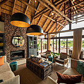 Interior of Marataba Conservation Camp Lodge, Marakele National Park, South Africa, Africa