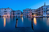 The Grand Canal at dusk, Venice, Veneto, Italy, Europe