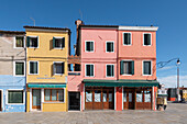 The colorful houses of Burano, Burano Island, Venice, Veneto, Italy, Europe