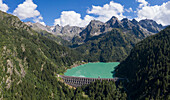 Der Damm von Scais, Valtellina, Provinz Sondrio, Lombardei, Italien, Europa