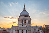 St. Paul’s Cathedral from the terrace of One New Change center, London, Great Britain, UK