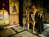 Inside orthodox Gracanica monastery
