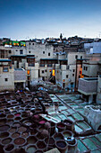 Leather tanning in Fez