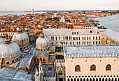 Italy,Veneto,Venice,view of Venice from the bell tower of San Marco (Saint Mark’s bell tower)
