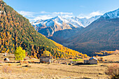Valleille von den Hängen über Gimillan aus gesehen, Cogne-Tal, Aostatal, Italienische Alpen, Italien