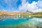 Lake Rosset, Valle dell Orco, Gran Paradiso National Park, Italian alps, Province of Turin, Piedmont, Italy