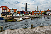 Im Hafen von Kerteminde vertäute Fischerschiffe. Kerteminde, Fünen, Dänemark, Europa