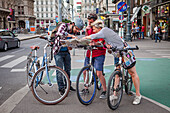 Tourists, in Ringstraße street, Vienna, Austria