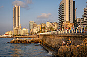 Fishermen, Corniche, Beirut, Lebanon