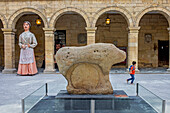 'Mikeldi' in courtyard of Euskal Museoa-Basque museum. Archaeological museum of Bizkaia and Ethnographic basque. Bilbao. Spain.