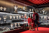 Hall of titles and trophies, Athletic Club de Bilbao museum, in San Mamés Stadium, home of Athletic Club de Bilbao football team, Bilbao, Spain.