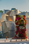 Welpe von Jeff Koons und Guggenheim-Museum, Bilbao, Spanien