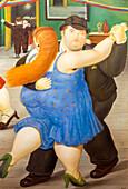 Pareja bailando" oder "Tanzendes Paar" von Fernando Botero, Botero Museum, Bogotá, Kolumbien