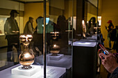 Poporo Quimbaya, Präkolumbianische Goldschmiedesammlung, Goldmuseum, Museo del Oro, Bogota, Kolumbien, Amerika