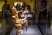 Poporo, anthropomorphous, Pre-Columbian goldwork collection, Gold museum, Museo del Oro, Bogota, Colombia, America