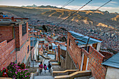 El Alto, in background Panoramic view of La Paz and Los Andes mountains, La Paz, Bolivia