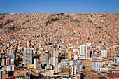 Panoramic view of downtown, La Paz, Bolivia