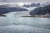 Pia-Gletscher, von der Pia-Bucht, im Beagle-Kanal (nordwestlicher Zweig), PN Alberto de Agostini, Feuerland, Patagonien, Chile