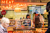 Butcher shop, in Moore street market, Dublin, Ireland