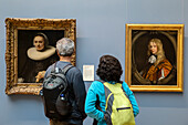 Left `Lady Holding a Glove´by Rembrandt van Rijn and Studio. Right `Sir Philllip Perceval´By Thomas Pooley. National Gallery of Ireland, Dublin, Ireland