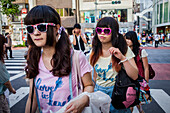 Girls in Takeshita Dori.Tokyo city, Japan, Asia