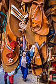 sandals shop, medina, Fez. Morocco