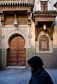 Fassade der Zaouia Sidi Ahmed Tijani, Medina, Fes.Marokko