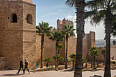 Walls of Kasbah of the Udayas, Rabat. Morocco