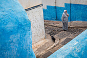 Straßenszene, in der Kasbah der Udayas, Rabat. Marokko