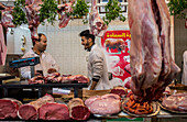 Butcher shop, Central market, medina, Rabat. Morocco