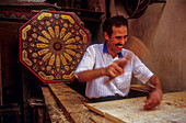 Carpenter,in Nejjarim square, Medina, UNESCO World Heritage Site, Fez, Morocco, Africa.
