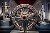 Wheel of the Law dating from the Dvaravati Period, Exhibition Hall 1, National Museum, Bangkok, Thailand