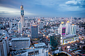 Bangkok, Nacht, Skyline, Stadtzentrum, Thailand