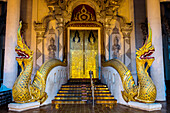 Main door of Wat Chedi Luang temple, Chiang Mai, Thailand